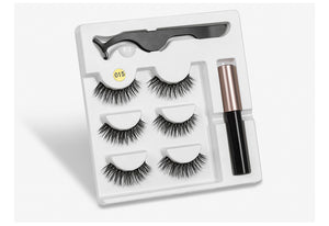 3 Pairs Charming Magnetic Eyelashes with Matched Eyeliner Set - 20 Plus Unique Design