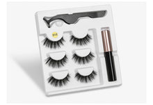 Load image into Gallery viewer, 3 Pairs Charming Magnetic Eyelashes with Matched Eyeliner Set - 20 Plus Unique Design