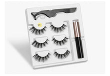 Load image into Gallery viewer, 3 Pairs Charming Magnetic Eyelashes with Matched Eyeliner Set - 20 Plus Unique Design