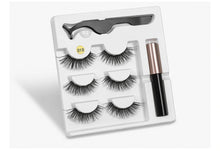 Load image into Gallery viewer, 3 Pairs Charming Magnetic Eyelashes with Matched Eyeliner Set - 20 Plus Unique Design