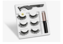 Load image into Gallery viewer, 3 Pairs Charming Magnetic Eyelashes with Matched Eyeliner Set - 20 Plus Unique Design