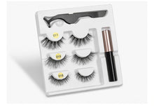 Load image into Gallery viewer, 3 Pairs Charming Magnetic Eyelashes with Matched Eyeliner Set - 20 Plus Unique Design