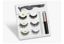 Load image into Gallery viewer, 3 Pairs Charming Magnetic Eyelashes with Matched Eyeliner Set - 20 Plus Unique Design