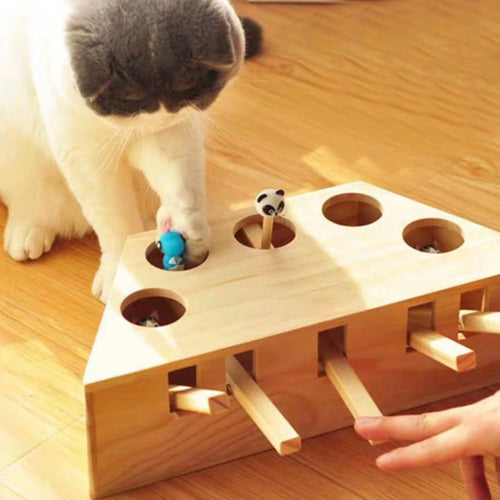 Interactive Cat Hunt Toy 3/5 Holes